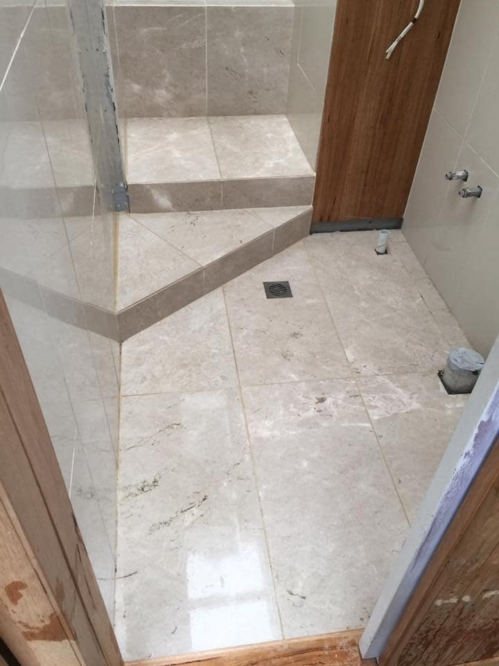 Blackheath bathroom in marble tiles